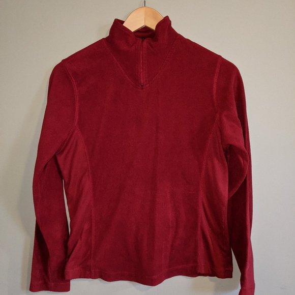 Columbia Red Women's Short Quarter Zip Fleece - Picture 1 of 4